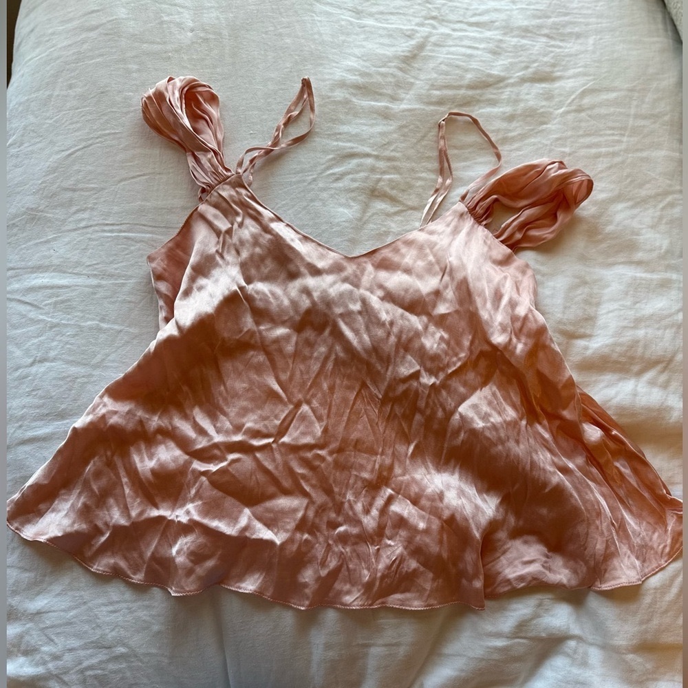 TOPSHOP | Off the Shoulder Pink Top